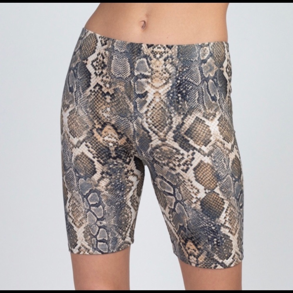 Snakeskin Biker Shorts - Picture 5 of 5
